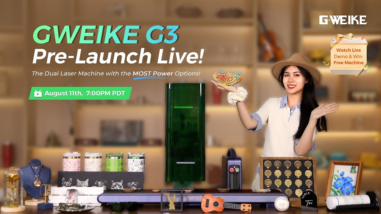 GWEIKE G3 60W MOPA Fiber & 40W Diode Dual Laser Pre-Launch Live ! Part 2