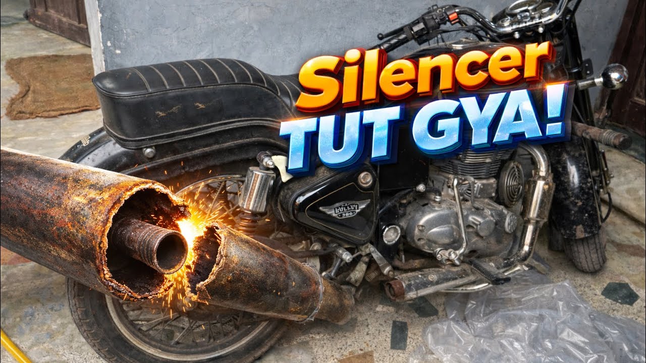 Silencer tut gya bullet ka || bullet standard silencer tut gya