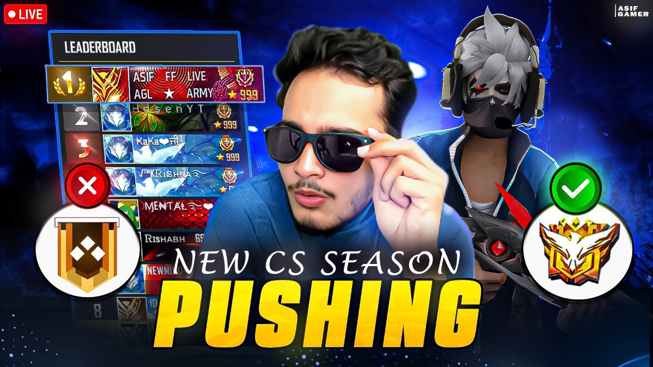 New CS-Ranked Season 🚀+ Serious Rank Push 🤯💫 After Long 🕒🔥 #freefire #classylive #nonstop_live #live