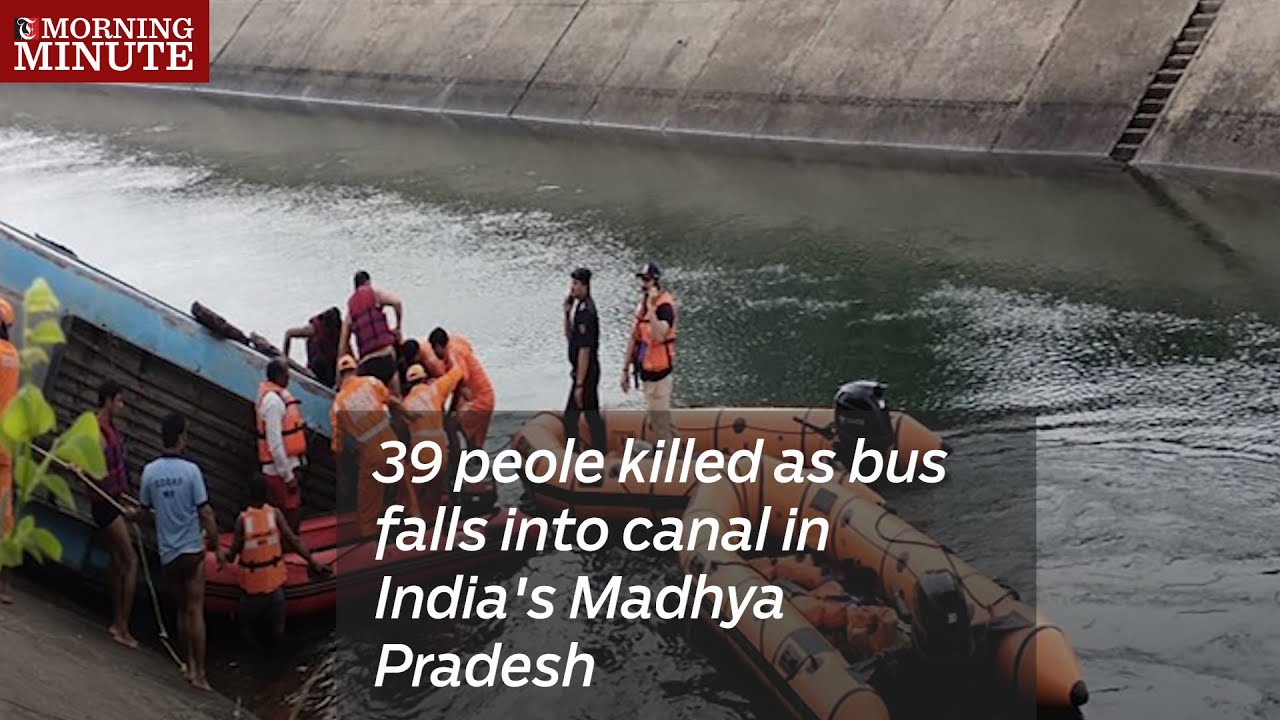 39 peole killed as bus falls into canal in India's Madhya Pradesh