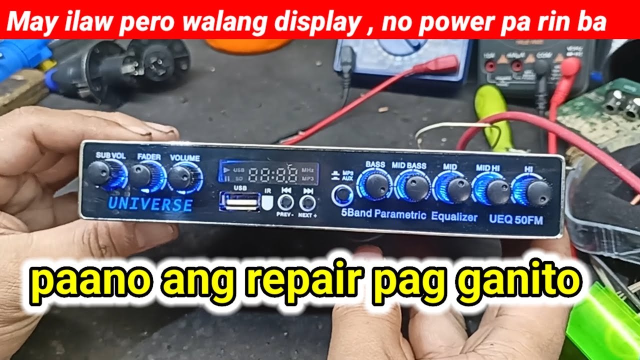 Universe UEQ 50FM 5 band Parameteic equalizer , may power ,walang sounds at display