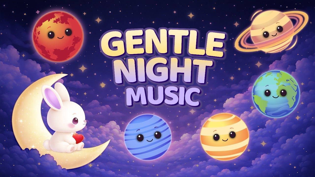 Planet Night Song for Kids 🌙🪐 | Gentle Solar System Lullaby | Calm Space Music with Mumu