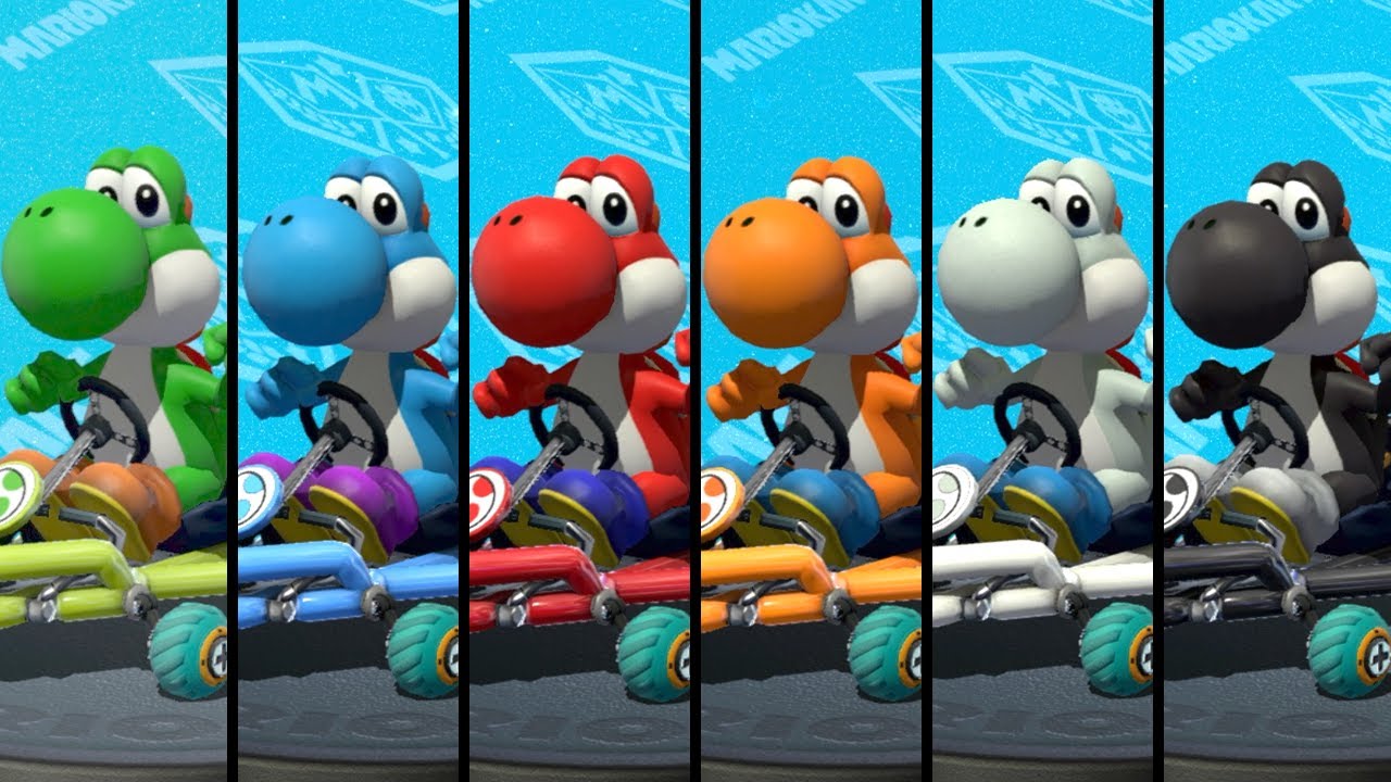 Mario Kart 8 Deluxe - All Yoshi Colors
