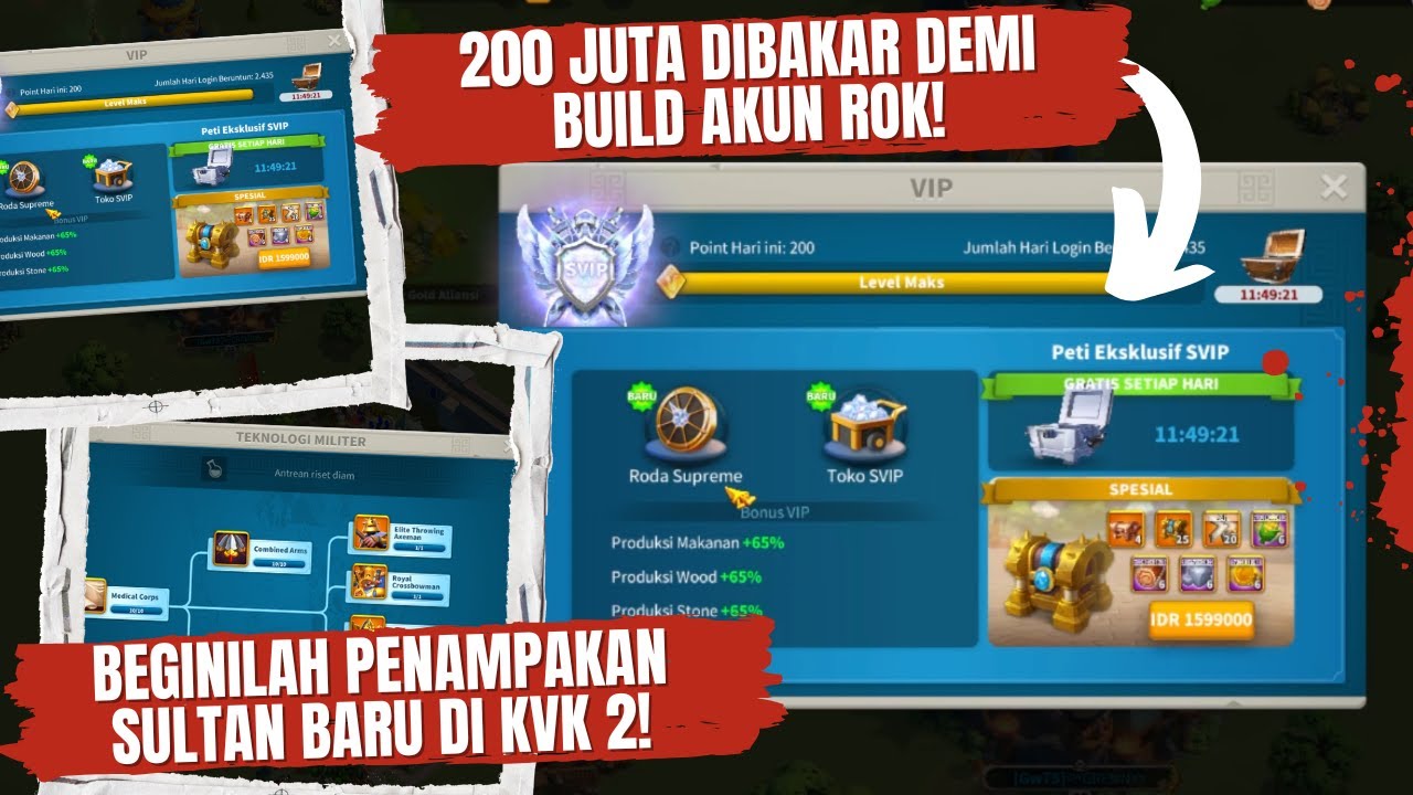 Ini Hasil Spend 200 Juta Rupiah di Rise of Kingdoms… Cuma Buat KVK 2?! 🔥📊