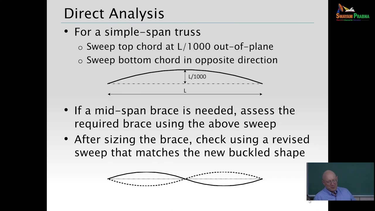 Discussion (Stability of long - span trusses during steel erection #swayamprabha