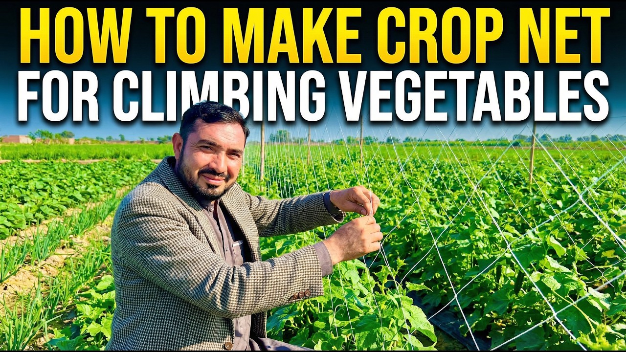 Crop net installation for vegetables Complete Guide |  #noorfarmservices #agriculture #farming