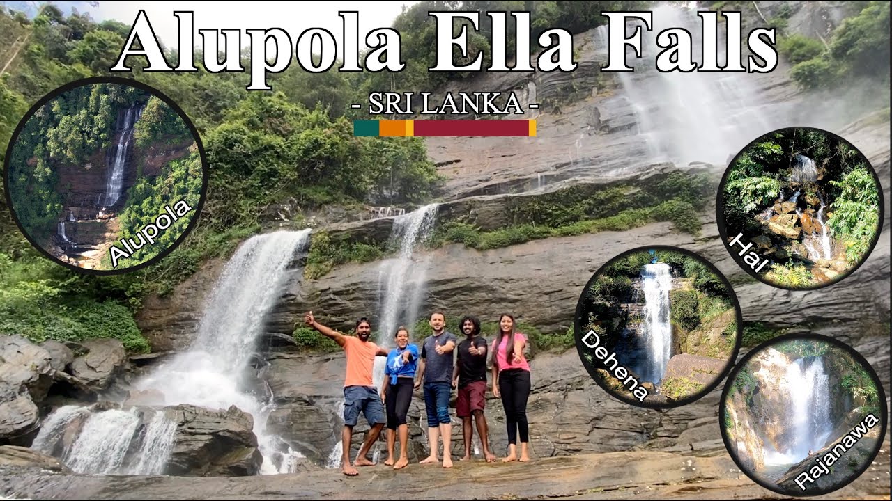🇱🇰 ALUPOLA ELLA WATERFALL |Sri Lanka| අලුපොල ඇල්ල & Hal Ella, Dehana & Rajanawa Ella Ratnapura