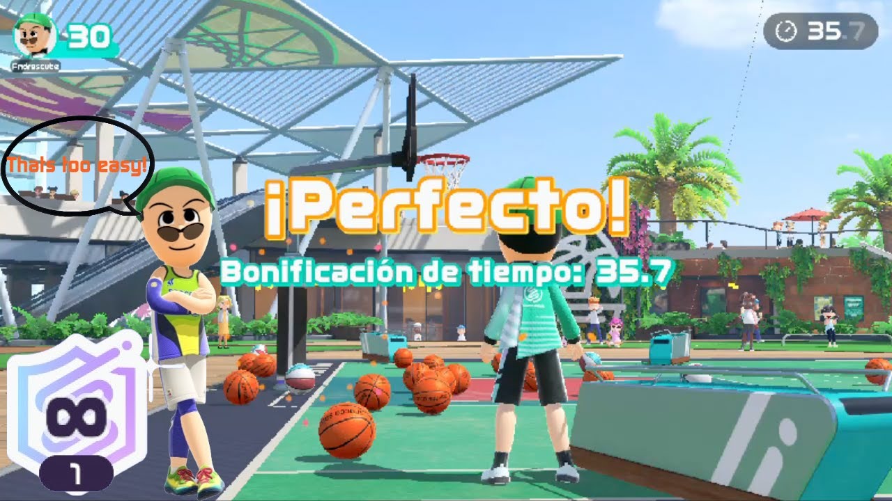 Nintendo Switch Sports Basketball: Perfect Game 3 point contest!