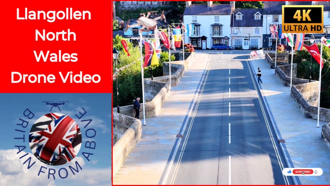 Llangollen, Wales | Stunning 4K Drone Footage of River Dee & Countryside | #wales #cinematic #fyp 