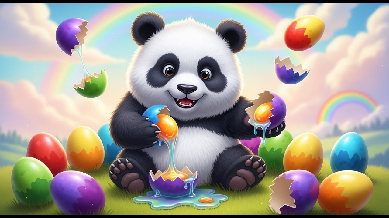 🐼 Naughty Panda and the  Rainbow Eggs! 🌈🥚