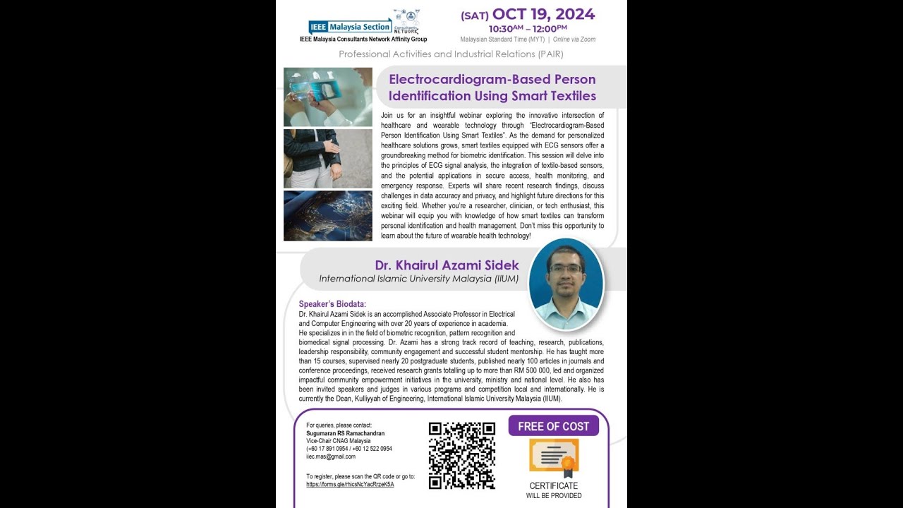 Electrocardiogram based Person Identification using Smart Textile 19 Oct 2024
