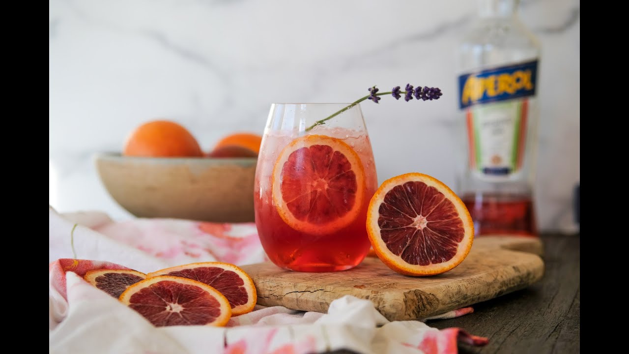 Cocktail Recipe: VALENTINES DAY Blood Orange Aperol Spritz by Everyday Gourmet with Blakely