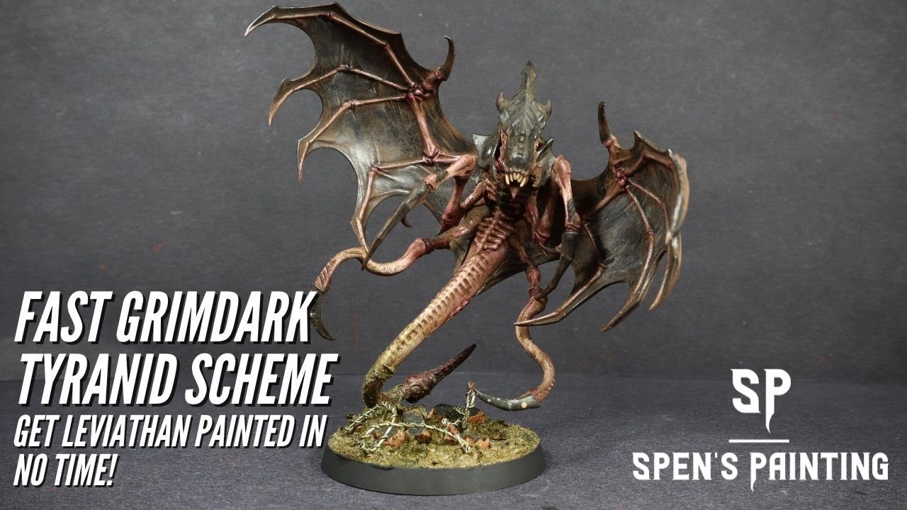Быстрая покраска Grimdark Tyranids для Leviathan #warhammer40k #levaithan #new40k