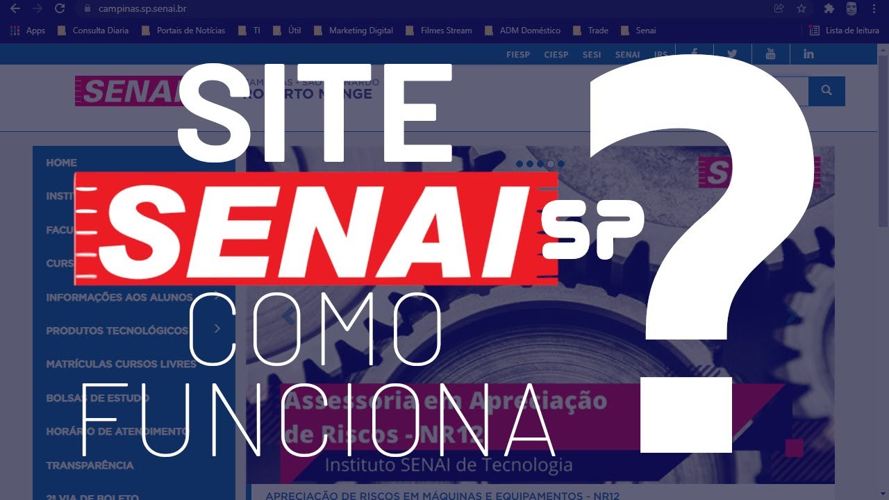 Senai Cursos - Site SENAI Como Funciona?