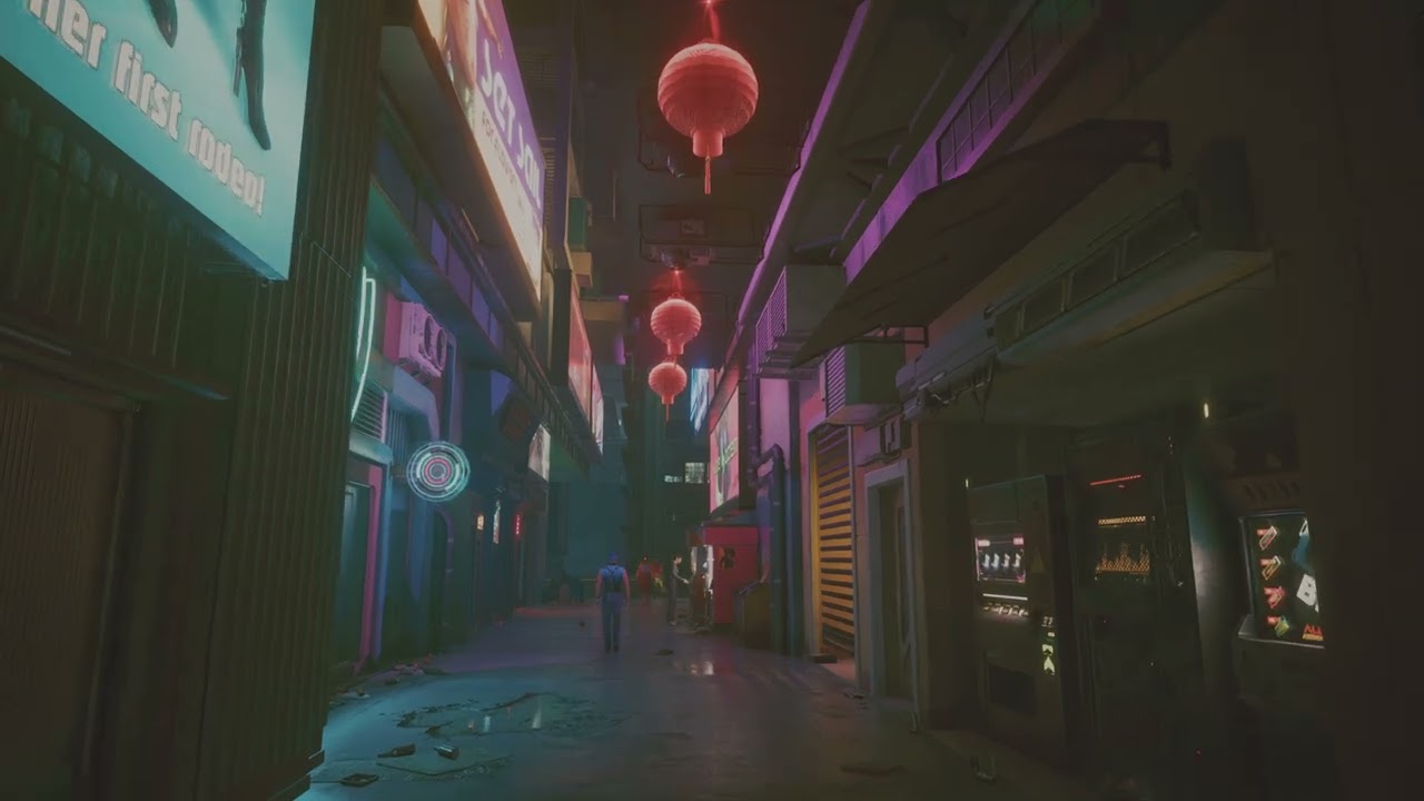 Caminhada Noturna em Night City 🌧️