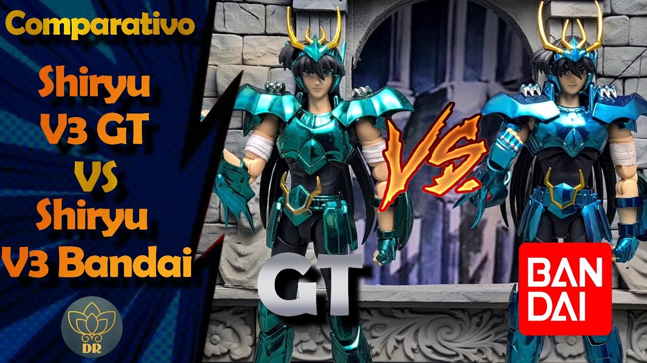 Comparativo Shiryu V3 Bandai VS Shiryu V3 GT