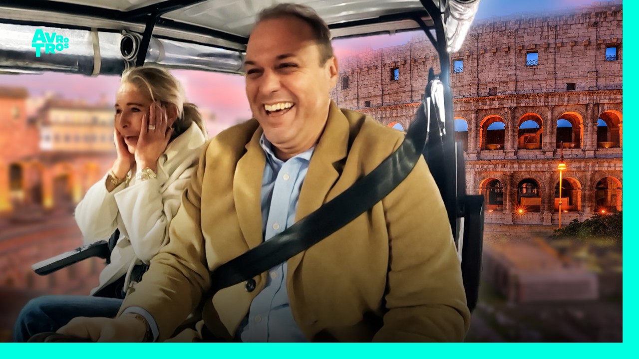 Frans Bauer scheurt in golfkar door Rome | De Bauers - 20 jaar later