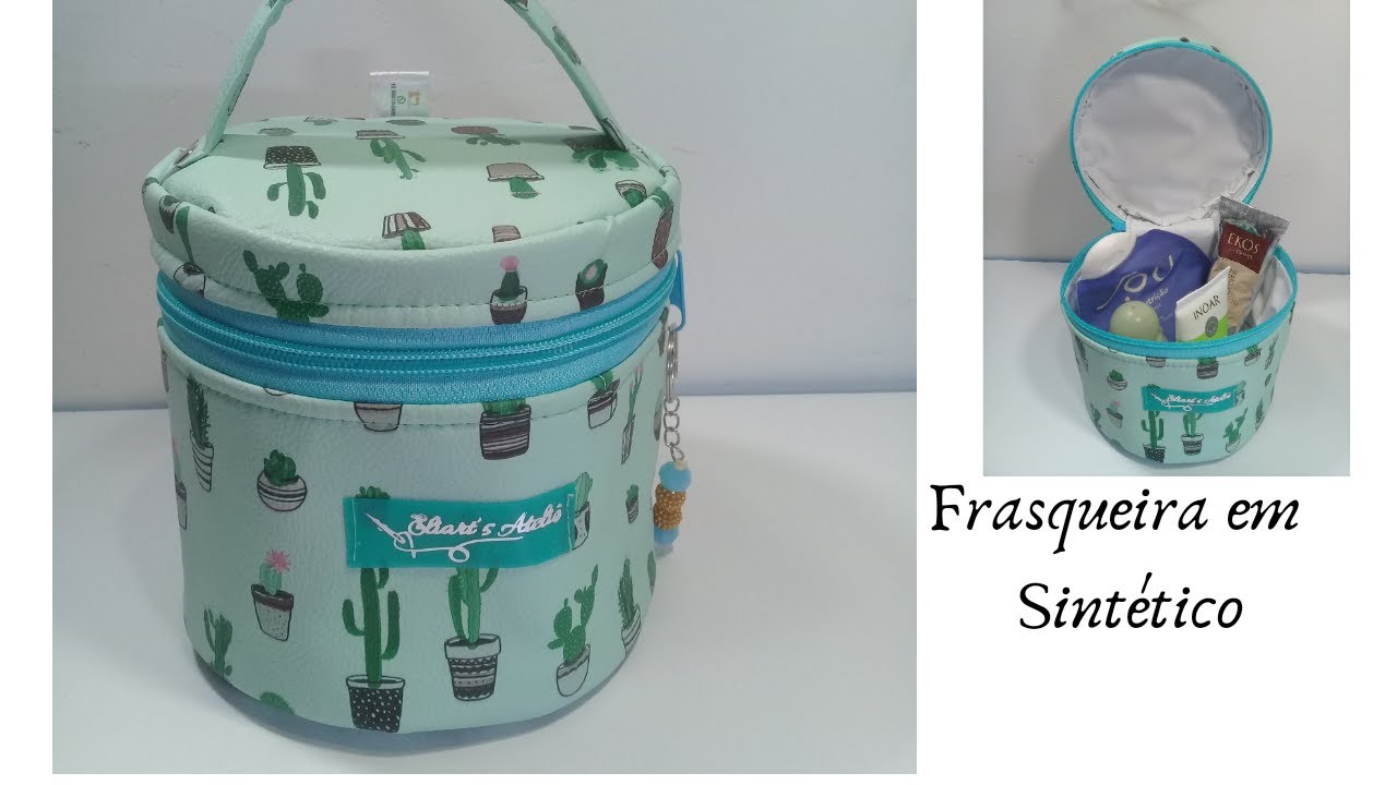 Frasqueira redonda em sintético