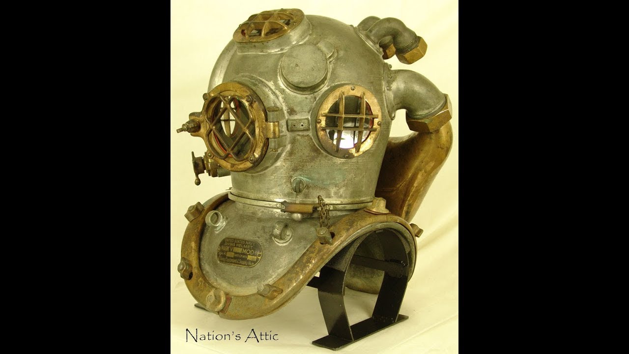 US Navy Mark V Helium Antique Diving Helmet 1959 DESCO