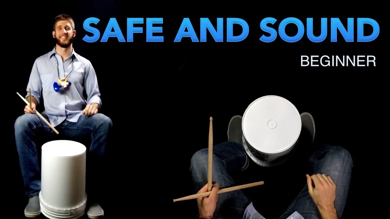 Safe and Sound - Beginner | bucketdrumming.net