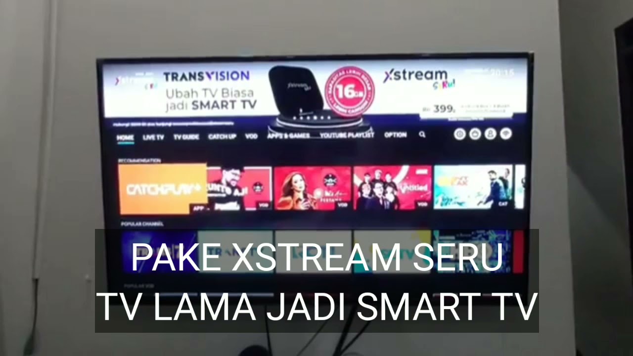 PEMASANGAN TRANSVISION XSTREAM SERU Android 10 ROM 16 GB + Bonus Paket Diamond 3 Bulan