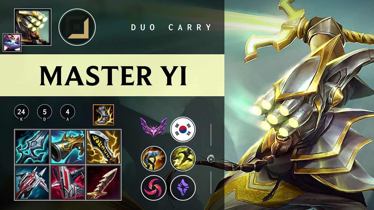 Master Yi ADC vs Ezreal - KR Master Patch 26.05