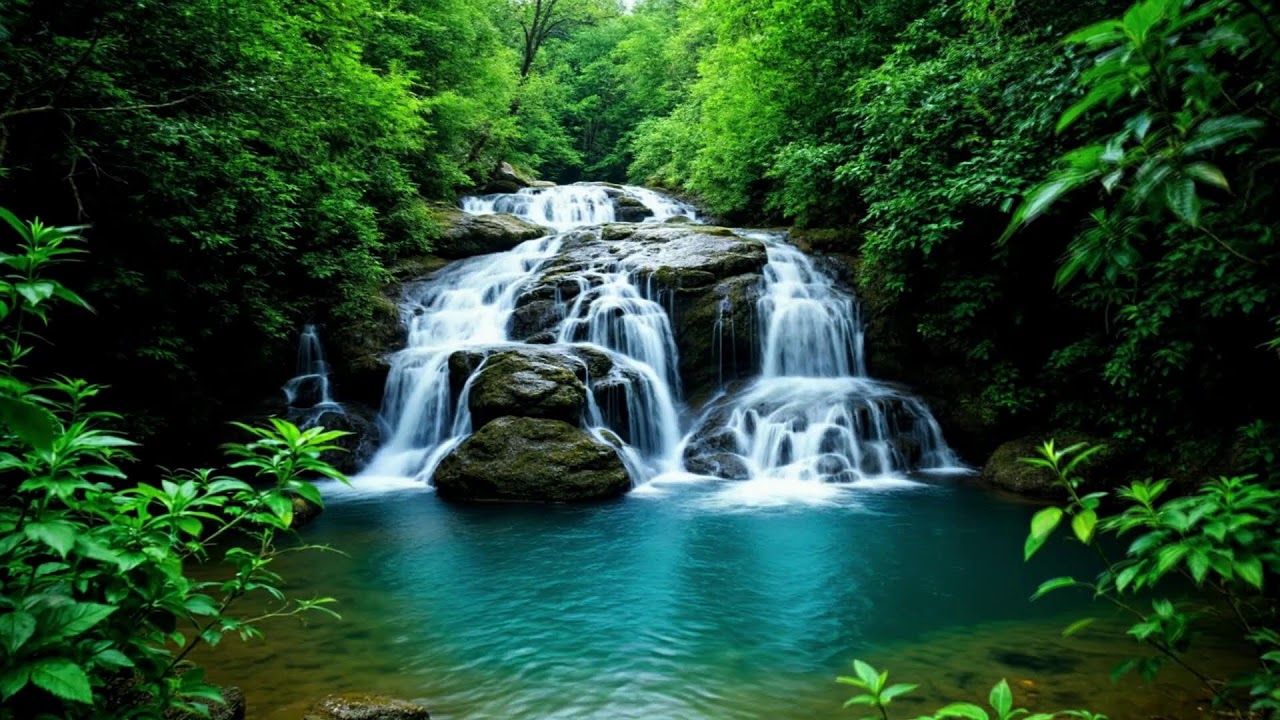 Healing Forest Ambience with Gentle River Flow for Sleep Meditation Stress Relief and Calm Focus