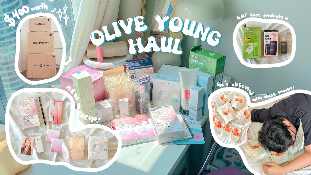౨ৎ˚⟡ What $400 can get you at Olive Young! 🤭 Repurchased favorites, KBeauty Makeup and more! 💫
