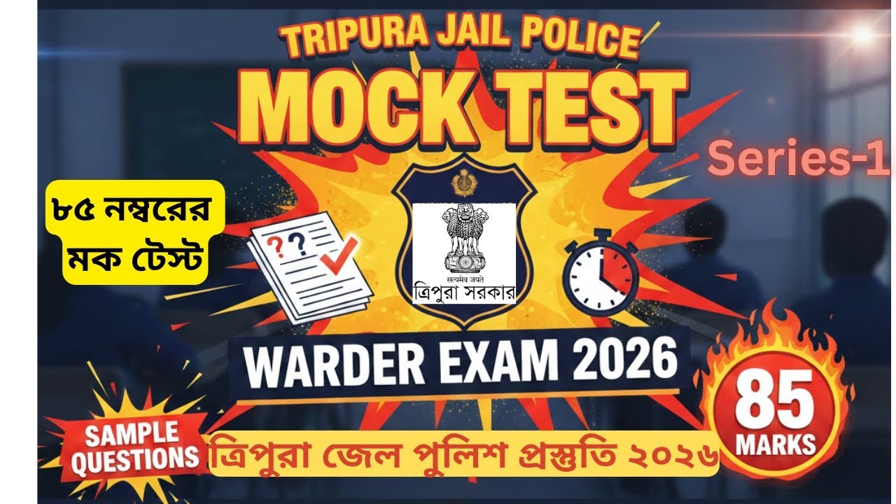 Tripura Jail Police Warder 2026 | Full Mock Test (85 Marks)