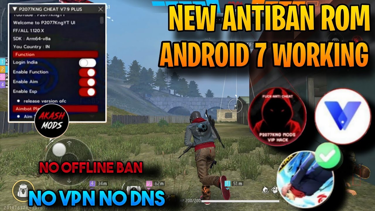 V PHONE OS ANDROID 7 P20 ANTIBAN SETUP NO OFFLINE BLACKLIST FF MAX WORKING
