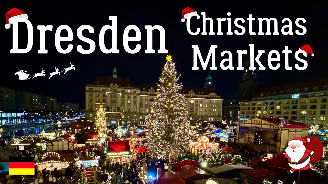 Dresden Christmas Markets - Germany. Ultimate City Walking Tour and Travel Guide. 4K HDR 60fps.