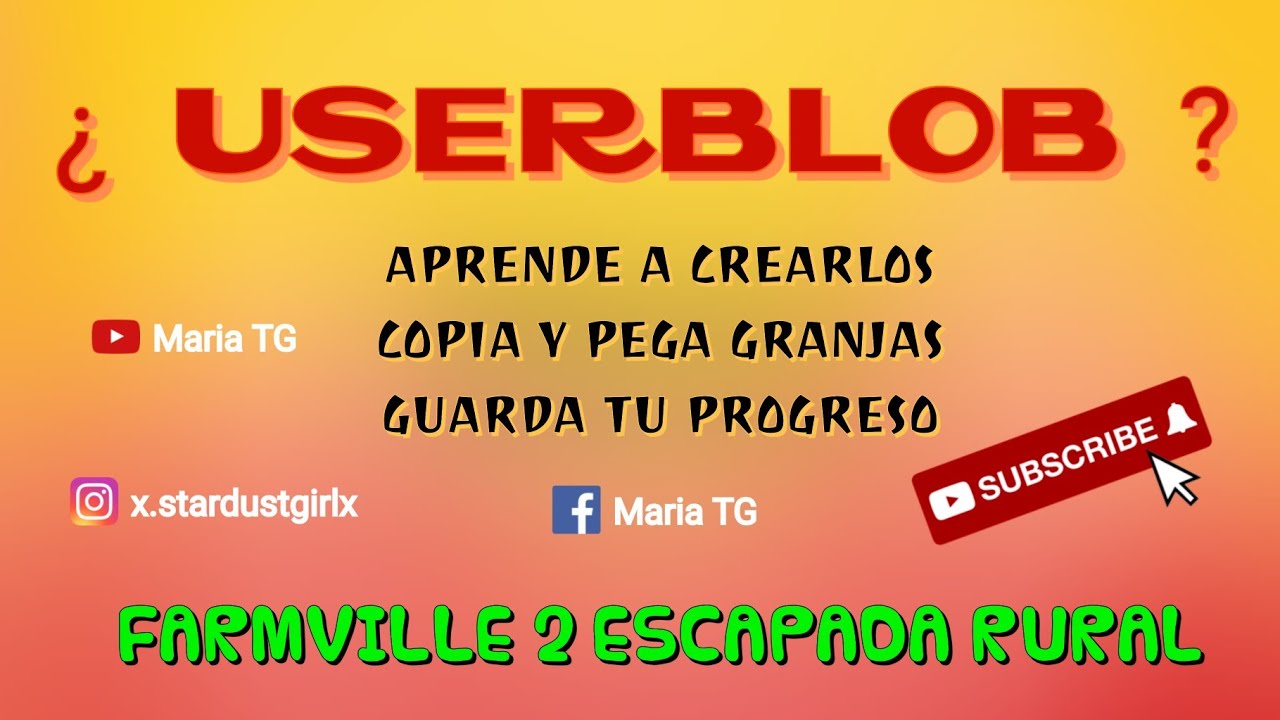 ¿USERBLOB? - FARMVILLE 2 ESCAPADA RURAL