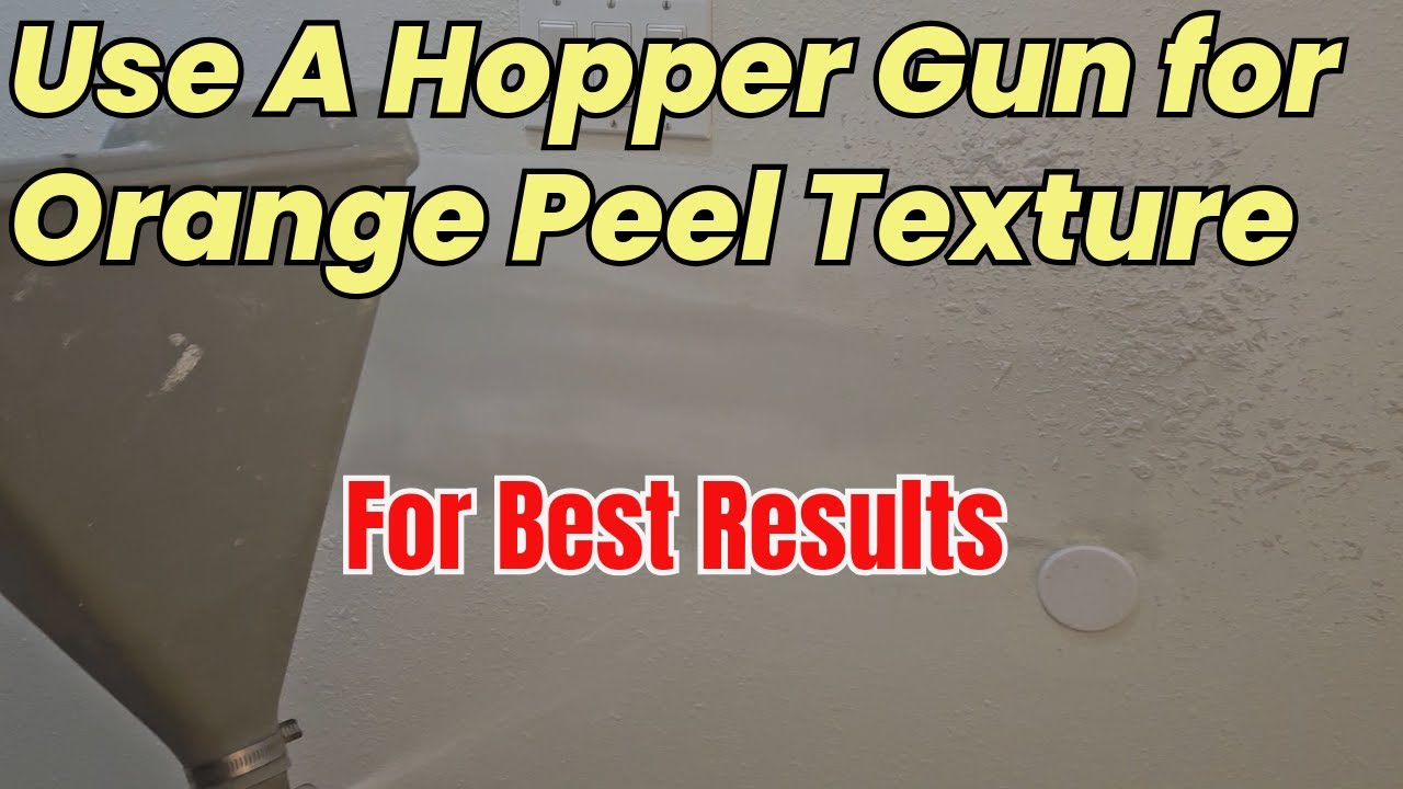 How to Spray Orange Peel Texture with a Hopper Gun  DIY Wall Patch Matching