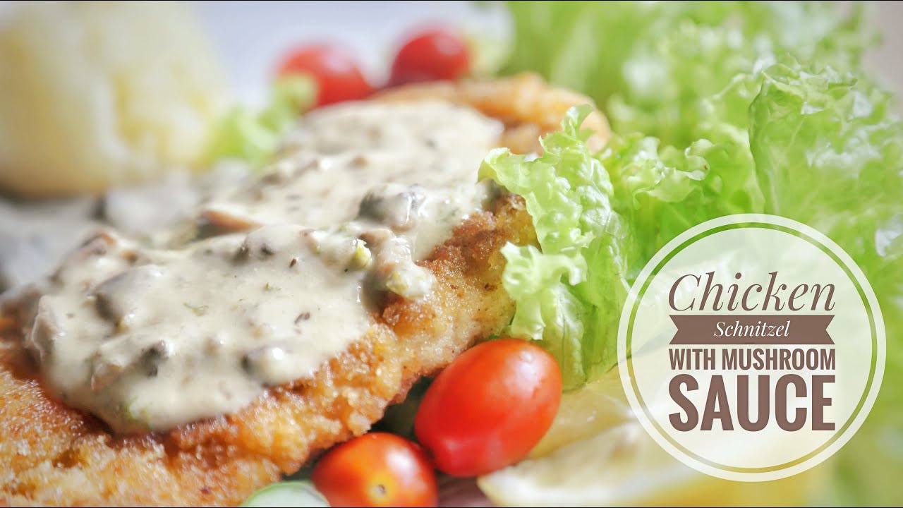 Chicken Schnitzel with Mushroom Sauce | Quick Dinner Recipe with Mushroom Gravy