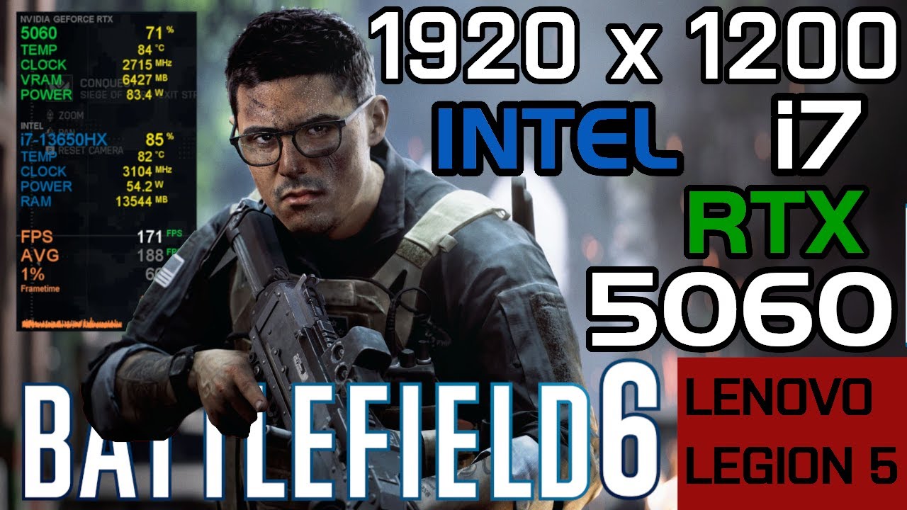 Battlefield 6 RTX 5060 + Intel i7 Benchmark &ndash; Lenovo Legion 5 SHOCKING Performance!