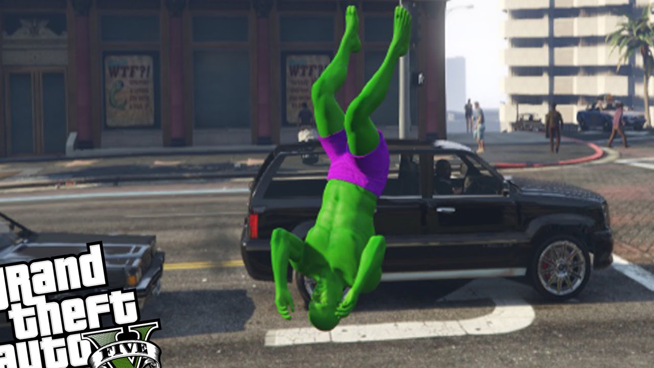 GTA 5 PC - THE INCREDIBLE HULK MOD (Play as Green Hulk!)