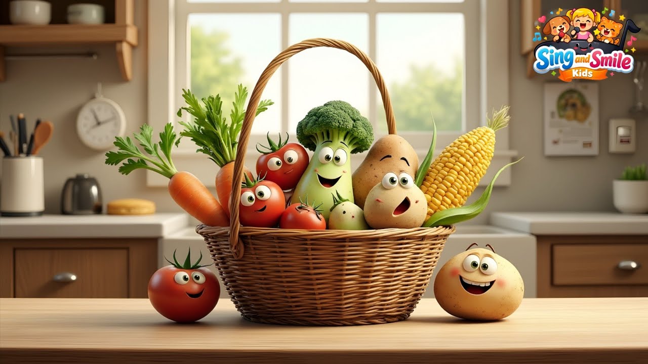 🥕 Vegetable Song for Kids | Learn Veggies | Healthy Eating Nursery Rhymes...