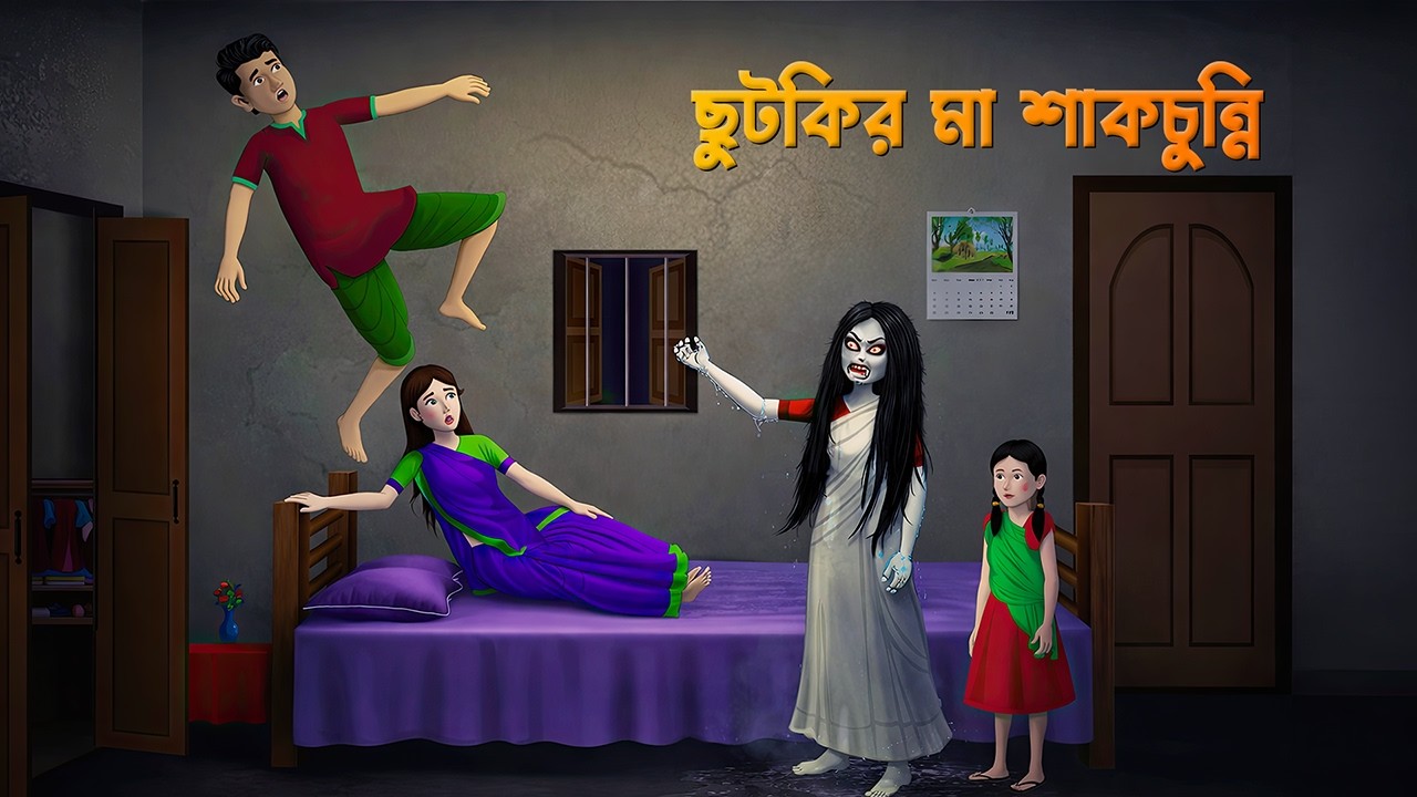 ছুটকির মা শাকচুন্নি | Shakchunni Golpo | Bengali Village Ghost Story | Story Bird Cartoon