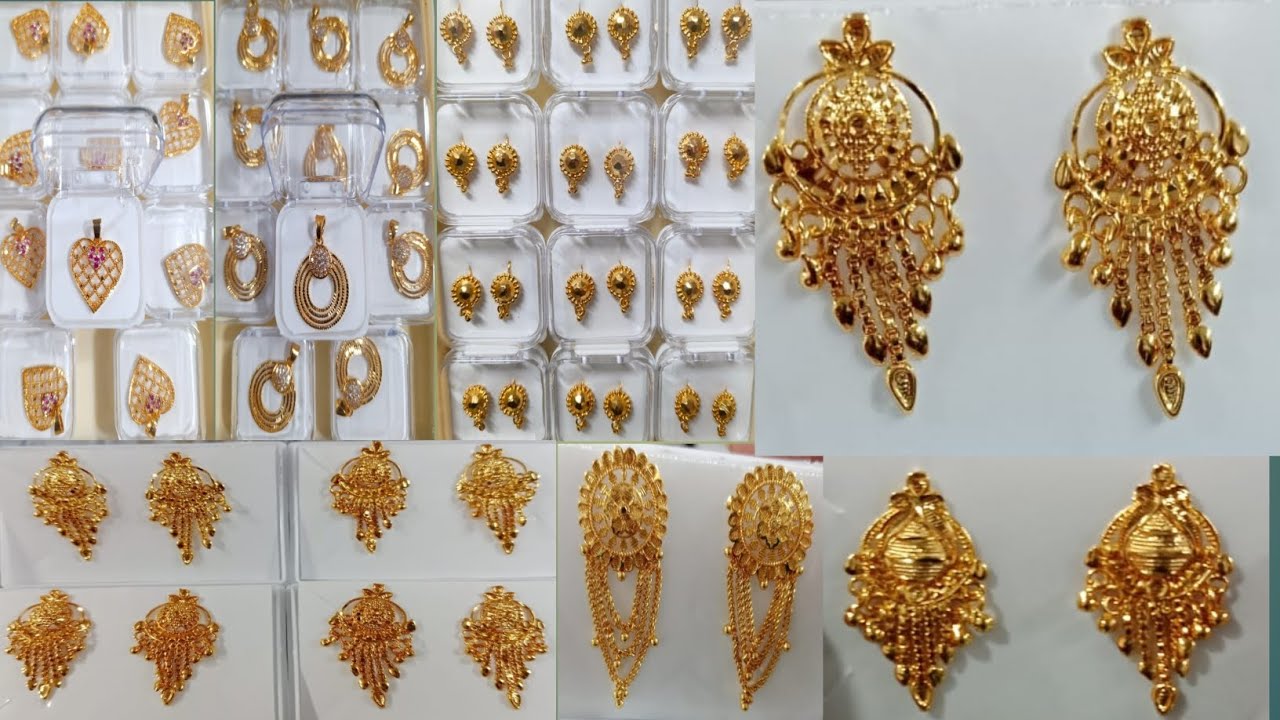 City Gold Earrings Design Collection For MALO STORE @raghumalo65