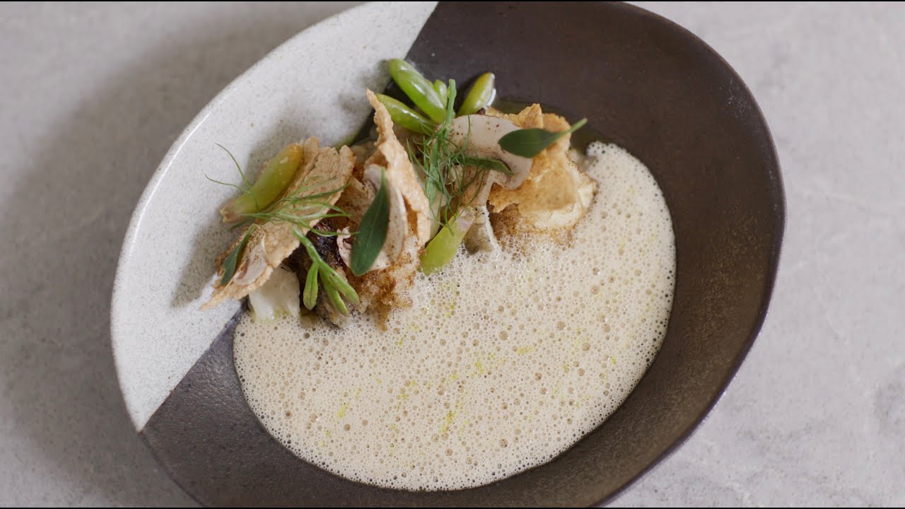 Textures of Lion’s Mane Mushroom at Pied à Terre in London