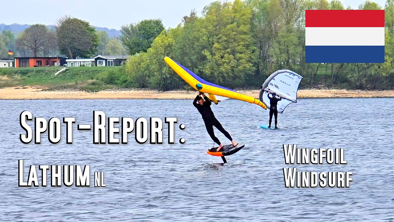 Spot-Report: Lathum Nähe Arnheim, Niederlande. Wingfoilen Windsurfen Wingfoil super als Kurztrip