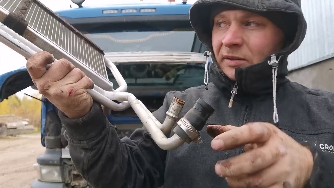 Замена радиатора печки на scania p440. Самому это реально в полевых условиях!