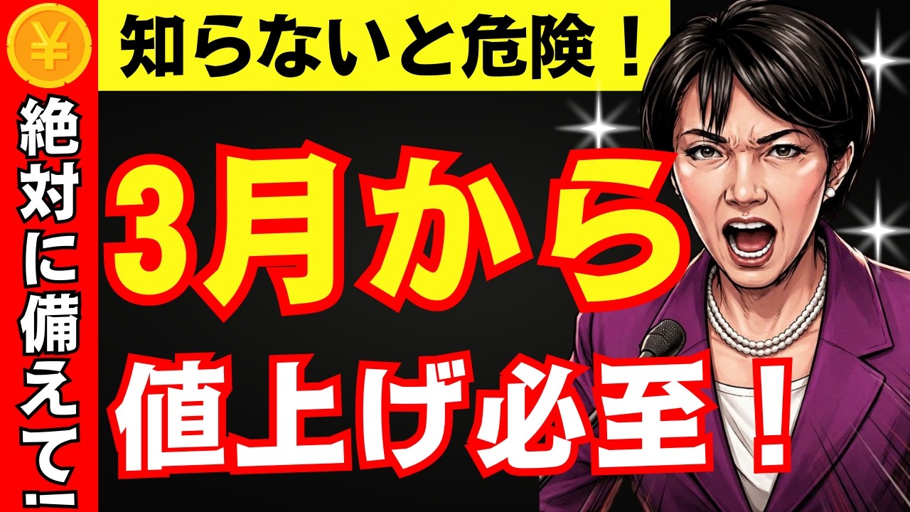 【緊急】3月から物価ショック！最大51％値上げの食品とは！？今すぐ買うべきランキング！