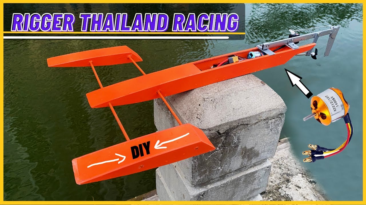 Chế Thuyền Rc Rigger Thái Lan từ motor không chổi than