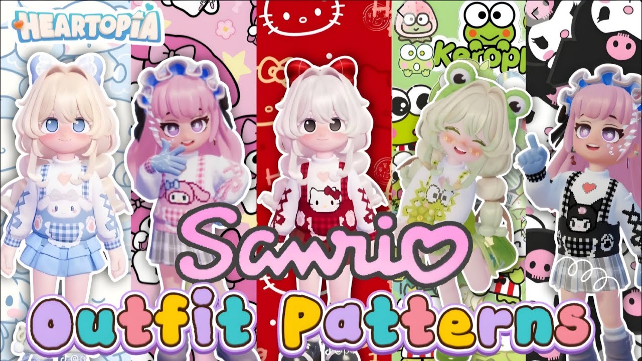 HEARTOPIA | HOW TO CUSTOMIZE CLOTHES FT. SANRIO OUTFIT PATTERNS 