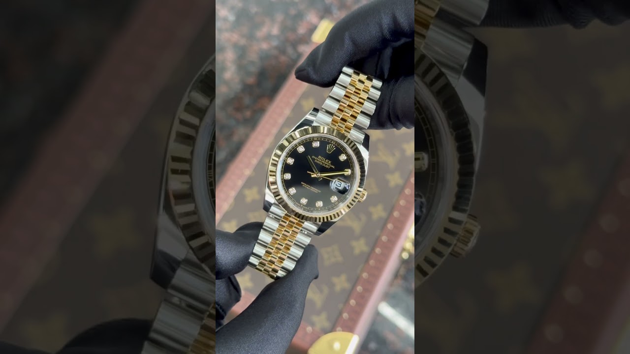 Rolex Datejust 41mm 126333 Two-Tone Jubilee Black Diamond Dial 🔥