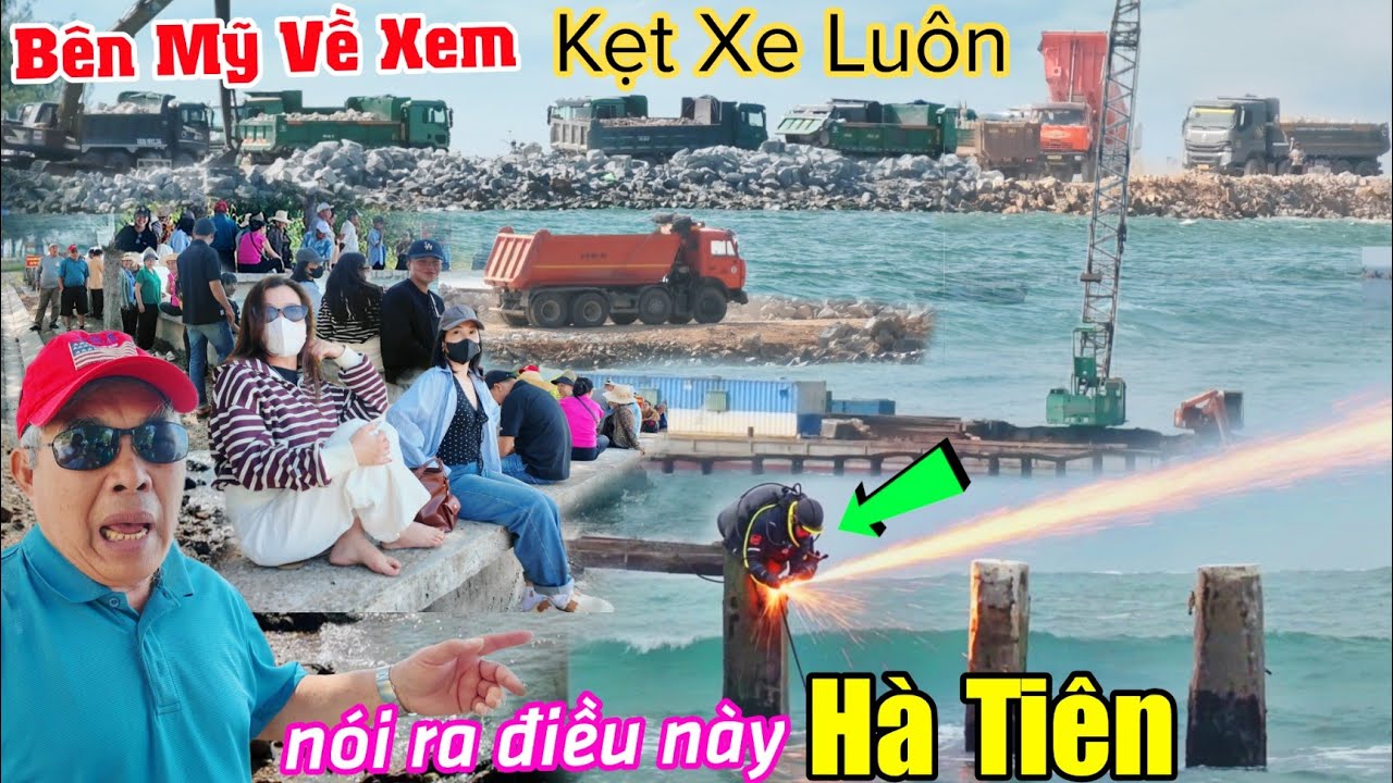Mới nhất bất ngờ Người Mỹ ùn ùn kéo về xem đường lấn biển Hà Tiên gia tăng xe đá kẹt xe luôn