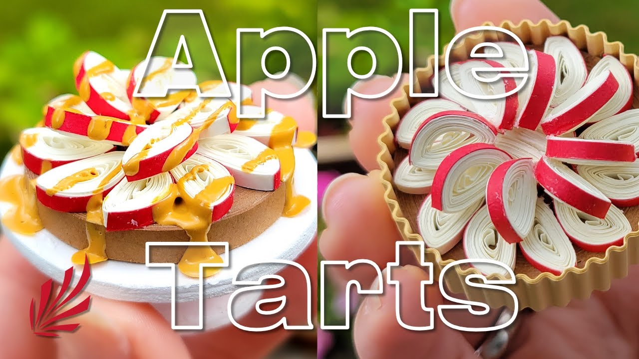 QUILLING:  How to Quill Miniature Apple Tarts, 2 Ways