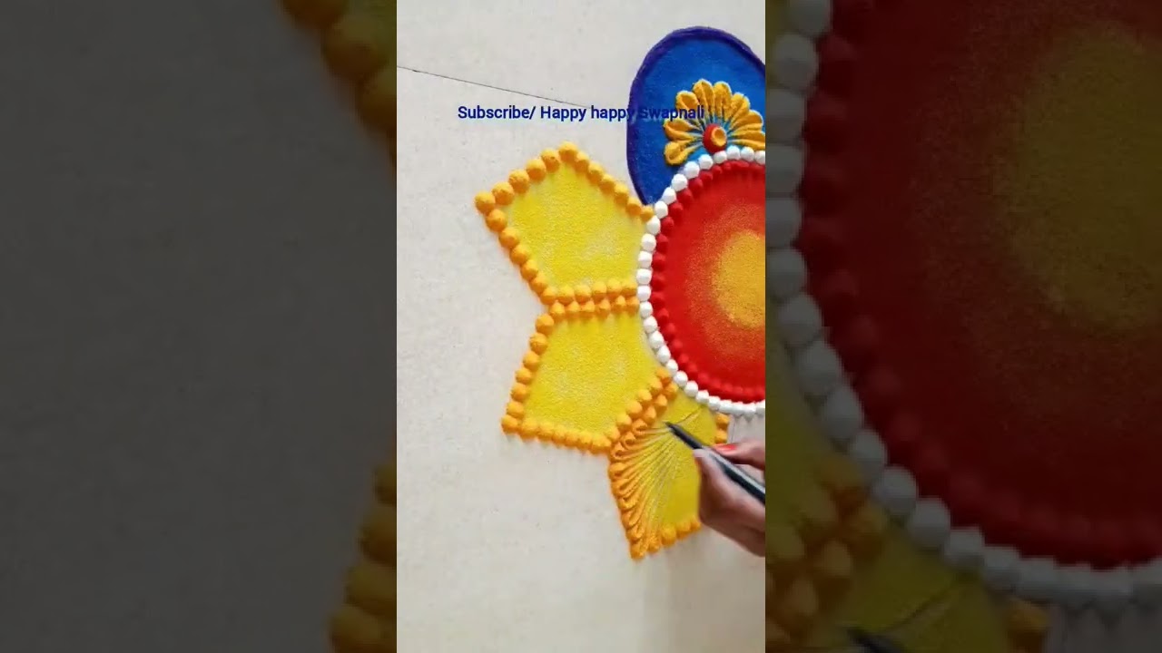Peacock Rangoli Design for Laxmi pooja And Dhanteras Special #shorts || Diwali Rangoli Design