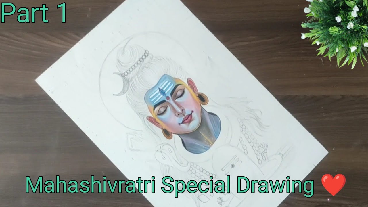 Mahadev Colour Drawing🙏|Mahadev Drawing Easy|Mahadev Drawing Step By Step|Part 1